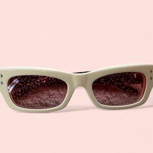 Crap Eyewear Cream Sunglasses with Patterned Lenses